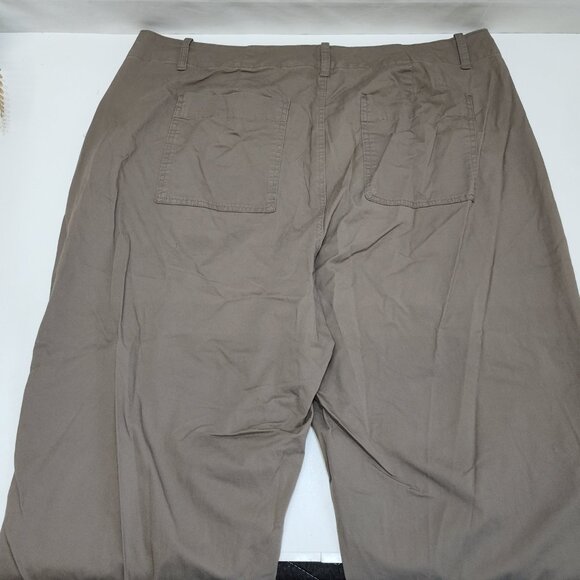 A New Day Womens 20W Dark Brown Stretch Straight Relaxed Cuffed Ankle Pants NWT - Picture 5 of 11